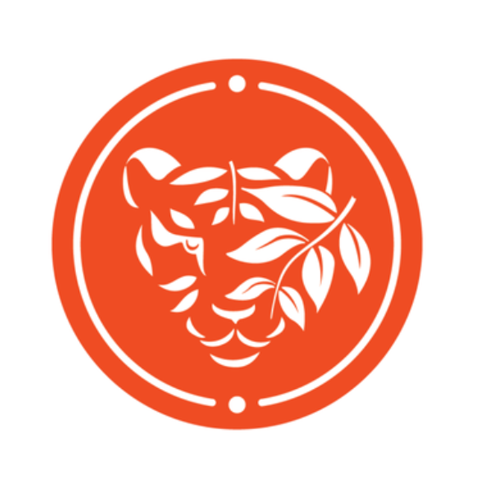 Tiger Logo Orange Circular Sticker