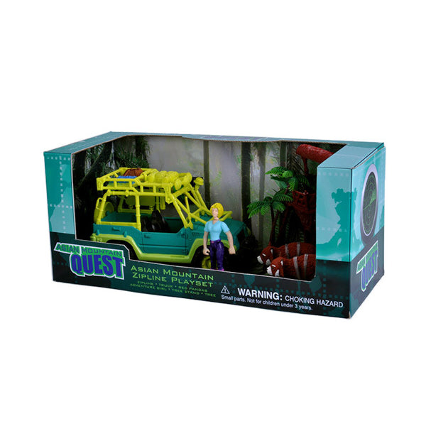 Asian Mountain Quest Red Panda Zip Line Playset