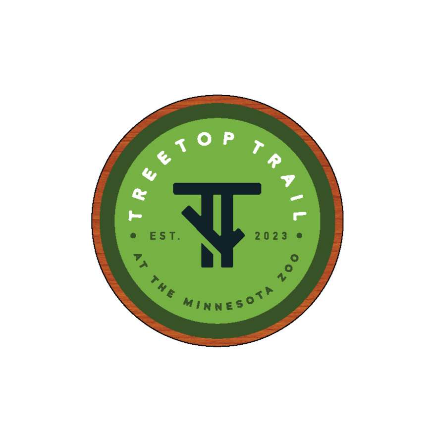 Treetop Trails logo maple wood sticker