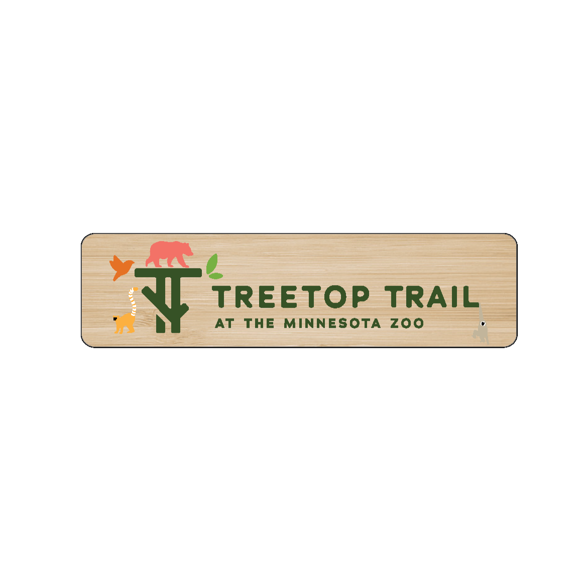 Treetop Trails Zoo Day Commemorative Wood Sticker