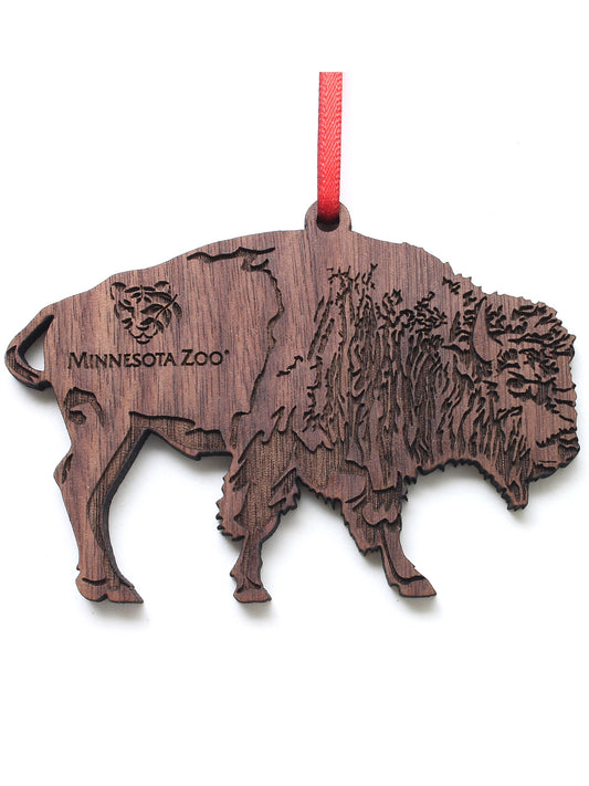 Minnesota Bison Wooden Ornament