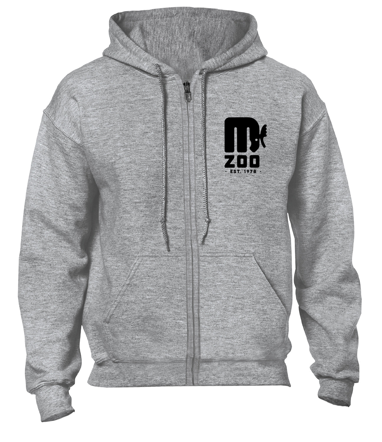 Retro Moose Logo ADULT Full Zipped Hoodie