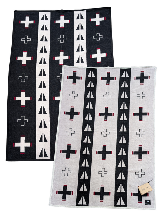 Faribault X Dyani White Hawk Blankets