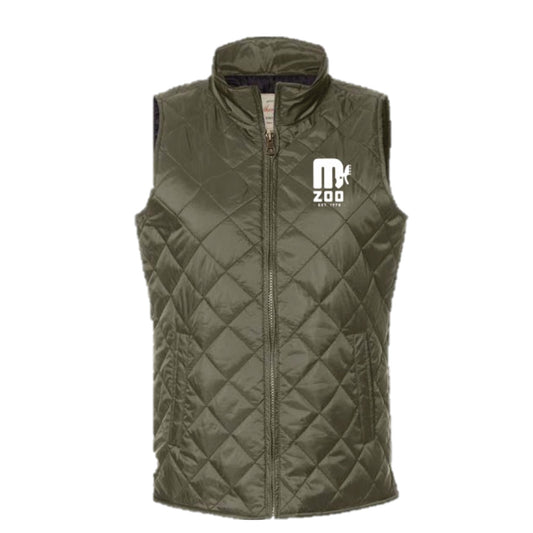 Retro Moose Logo Quilted Ladies Vest